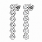 Orecchini - 18 carati Oro bianco - 1.32ct. tw. Diamante (Naturale) - Made in Italy - Handmade