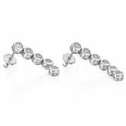 Orecchini - 18 carati Oro bianco - 1.32ct. tw. Diamante (Naturale) - Made in Italy - Handmade