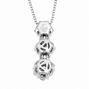 Collana con ciondolo - 18 carati Oro bianco - 0.525ct. tw. Diamante (Naturale) - Made in Italy - Handmade