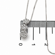 Collana con ciondolo - 18 carati Oro bianco - 0.525ct. tw. Diamante (Naturale) - Made in Italy - Handmade