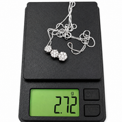 Collana con ciondolo - 18 carati Oro bianco - 0.525ct. tw. Diamante (Naturale) - Made in Italy - Handmade