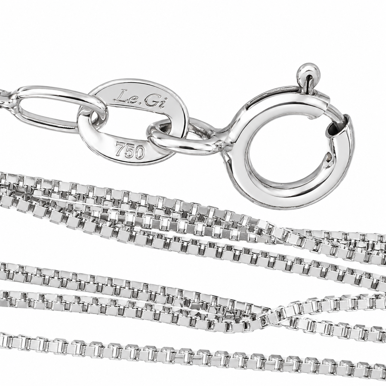 Collana con ciondolo - 18 carati Oro bianco - 0.525ct. tw. Diamante (Naturale) - Made in Italy - Handmade