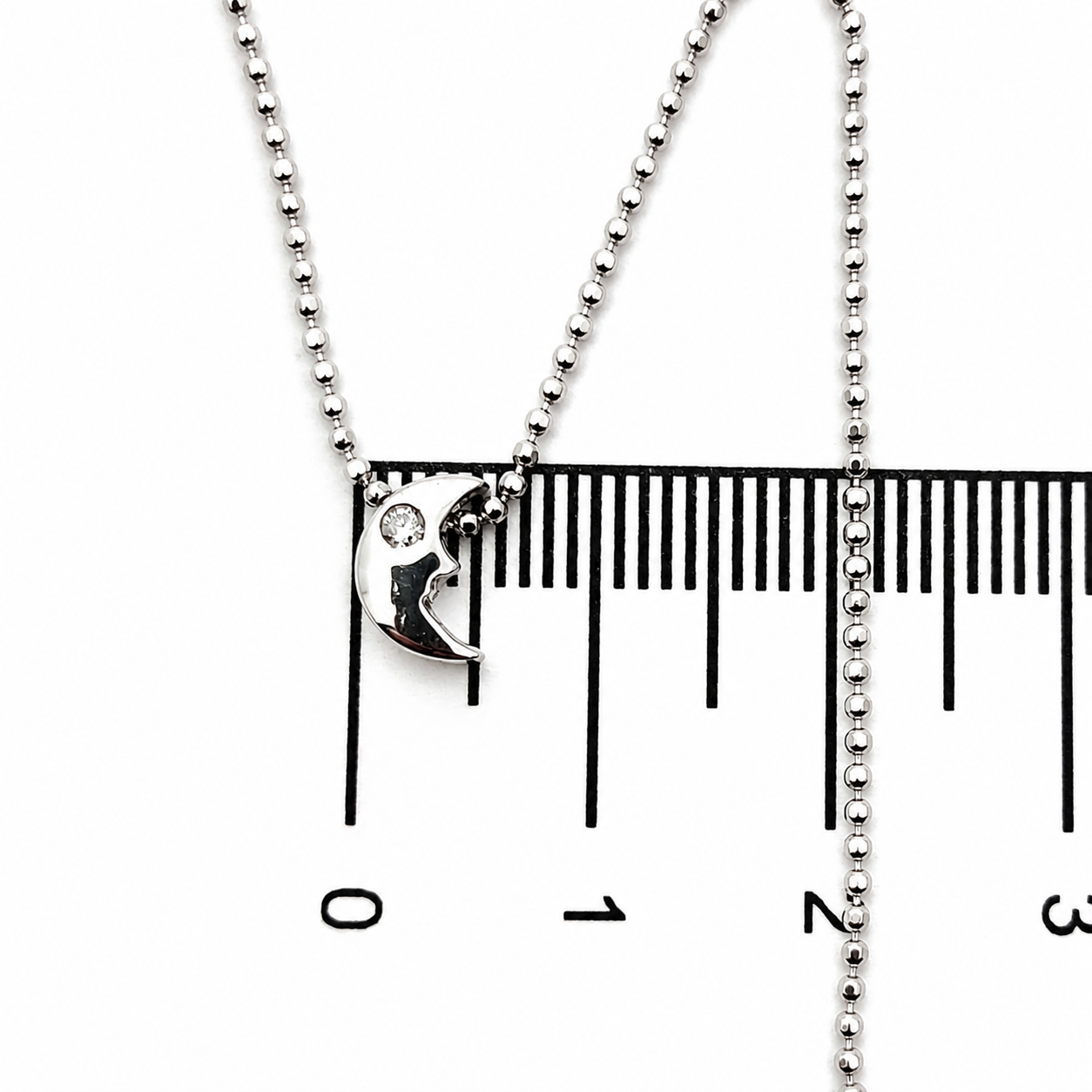 Collana con ciondolo - 18 carati Oro bianco - 0.01ct. tw. Diamante (Naturale) - Made in Italy - Handmade