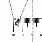 Collana con ciondolo - 18 carati Oro bianco - 0.01ct. tw. Diamante (Naturale) - Made in Italy - Handmade