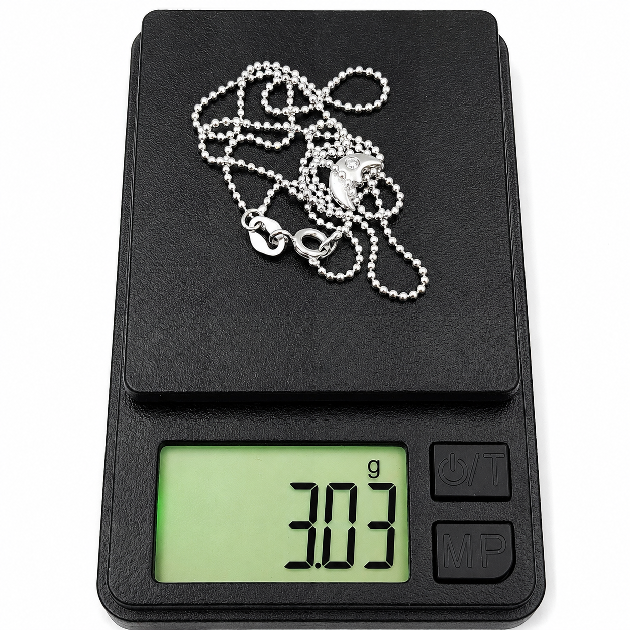 Collana con ciondolo - 18 carati Oro bianco - 0.01ct. tw. Diamante (Naturale) - Made in Italy - Handmade