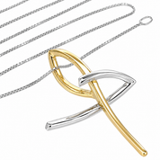 Collana con ciondolo - 18 carati Oro bianco, Oro giallo - Made in Italy - Handmade