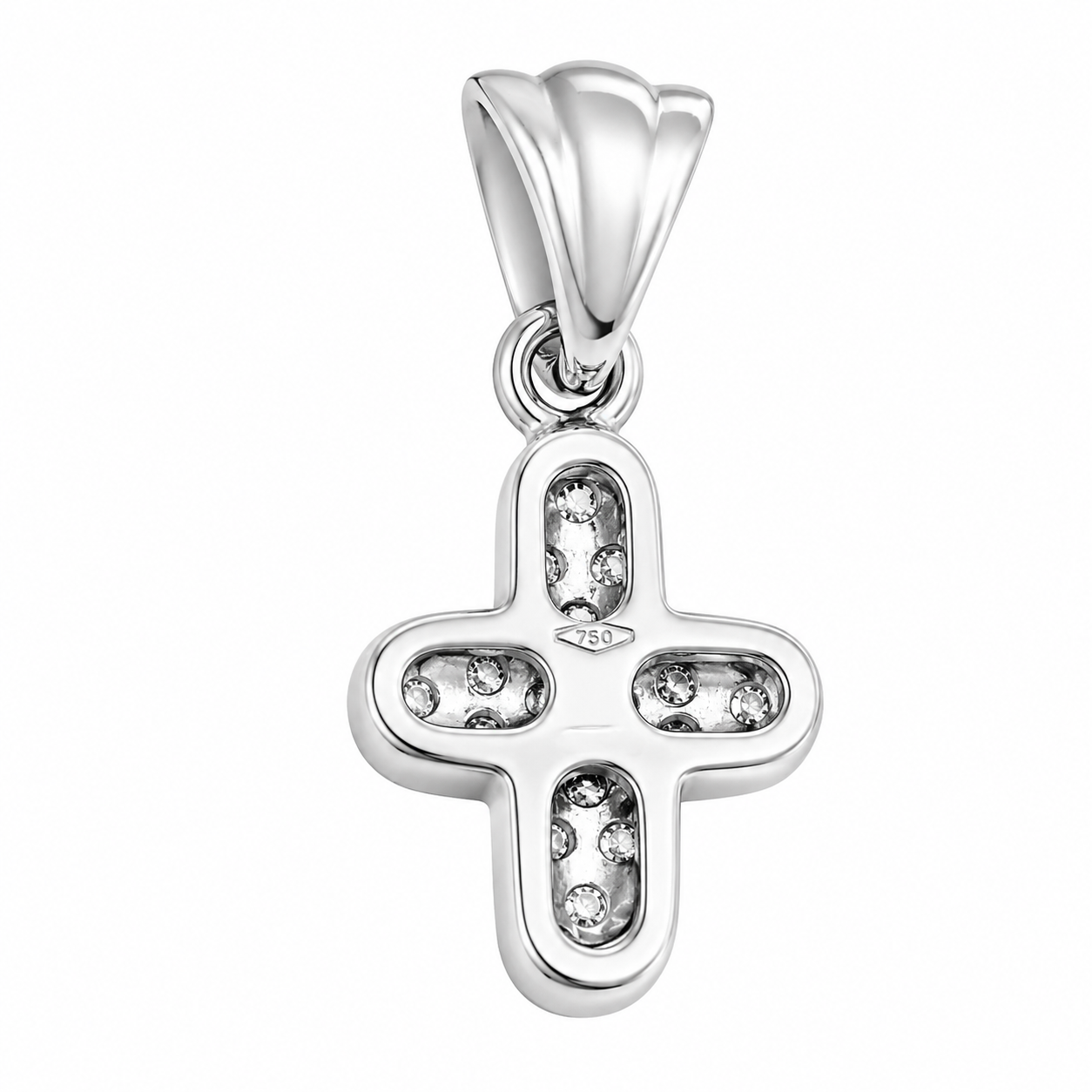 Ciondolo - 18 carati Oro bianco - 0.17ct. tw. Diamante (Naturale) - Made in Italy - Handmade