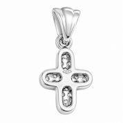 Ciondolo - 18 carati Oro bianco - 0.17ct. tw. Diamante (Naturale) - Made in Italy - Handmade