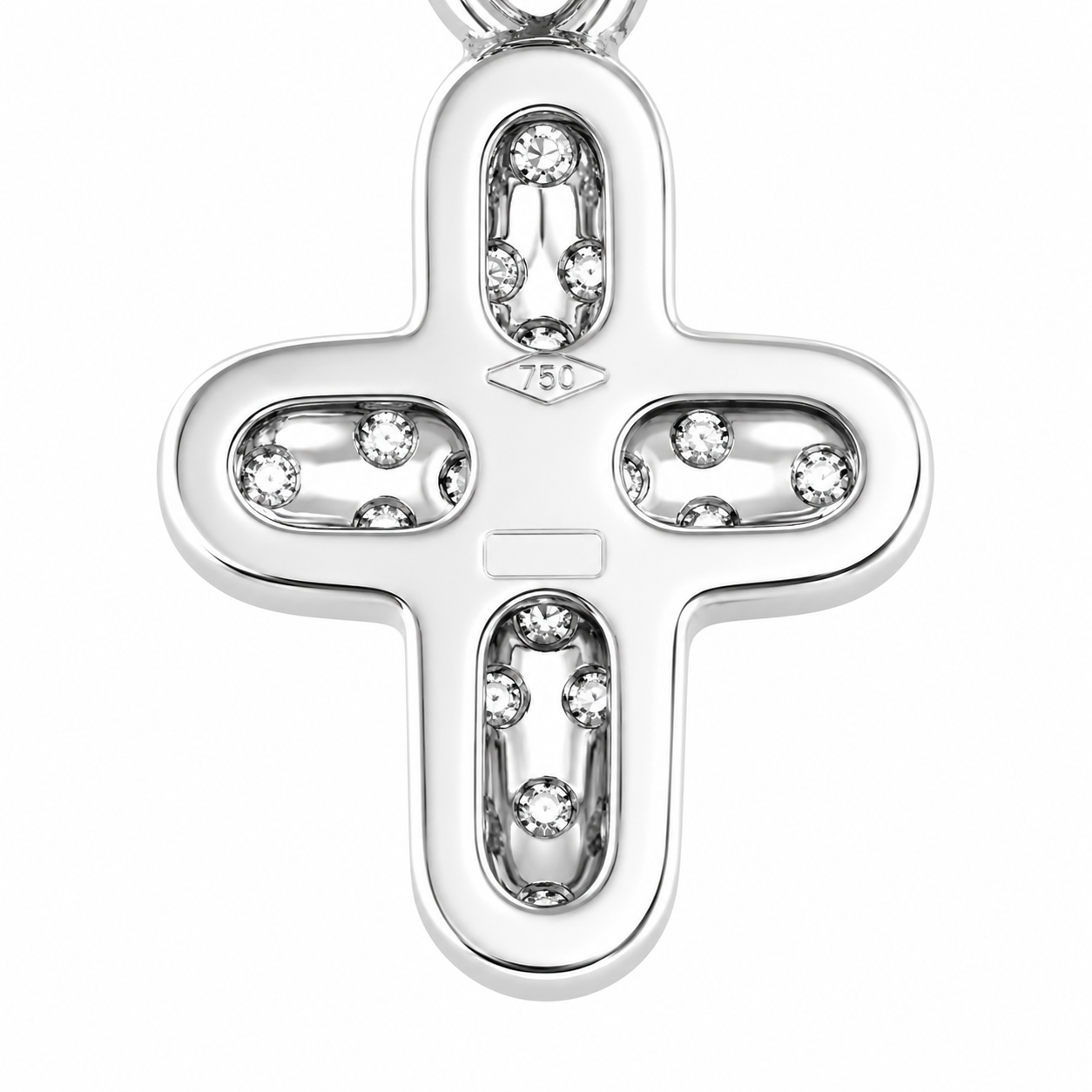 Ciondolo - 18 carati Oro bianco - 0.17ct. tw. Diamante (Naturale) - Made in Italy - Handmade