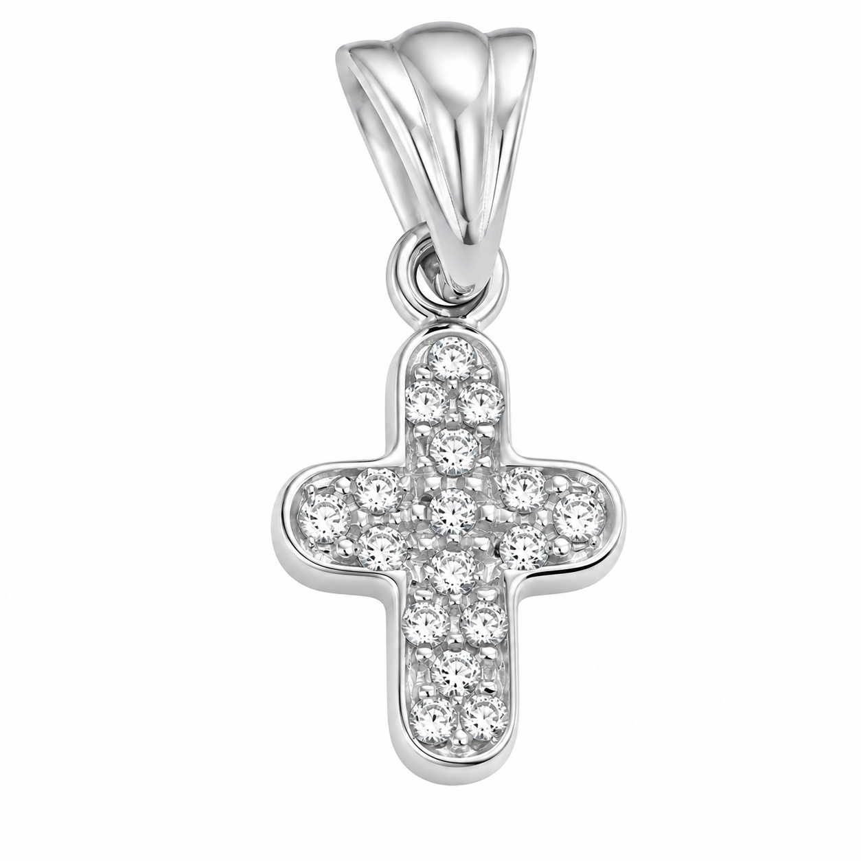Ciondolo - 18 carati Oro bianco - 0.17ct. tw. Diamante (Naturale) - Made in Italy - Handmade