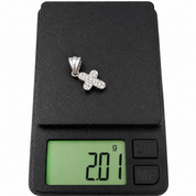 Ciondolo - 18 carati Oro bianco - 0.17ct. tw. Diamante (Naturale) - Made in Italy - Handmade