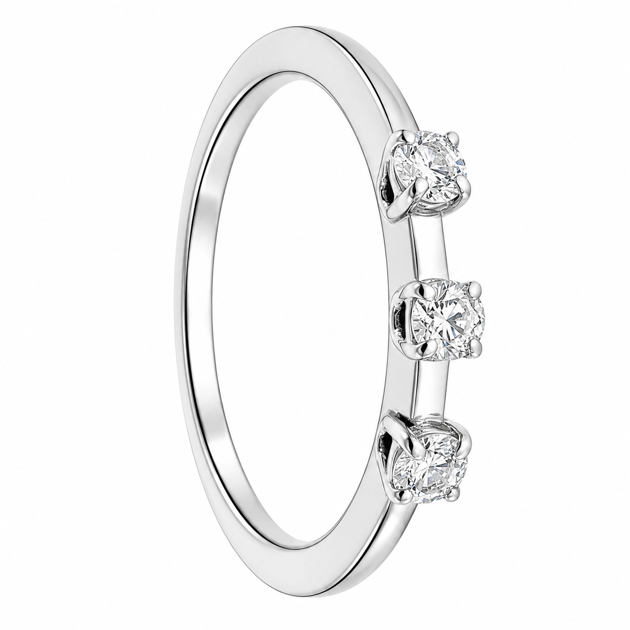 Anello - 18 carati Oro bianco - 0.30ct. tw. Diamante (Naturale) - Made in Italy - Handmade