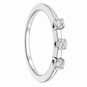 Anello - 18 carati Oro bianco - 0.30ct. tw. Diamante (Naturale) - Made in Italy - Handmade