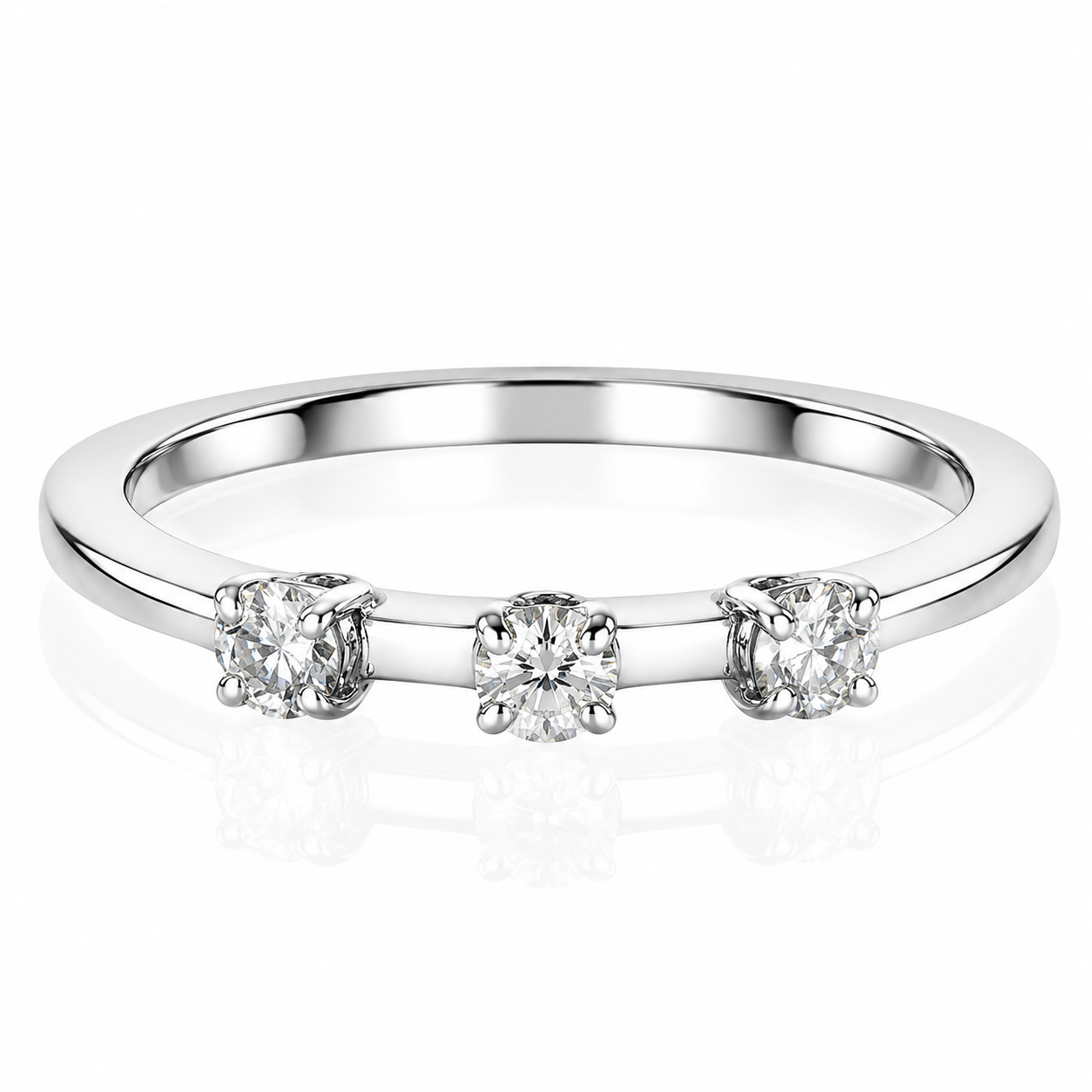Anello - 18 carati Oro bianco - 0.30ct. tw. Diamante (Naturale) - Made in Italy - Handmade