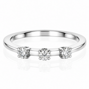 Anello - 18 carati Oro bianco - 0.30ct. tw. Diamante (Naturale) - Made in Italy - Handmade