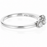Anello - 18 carati Oro bianco - 0.30ct. tw. Diamante (Naturale) - Made in Italy - Handmade