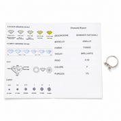 Anello - 18 carati Oro bianco - 0.30ct. tw. Diamante (Naturale) - Made in Italy