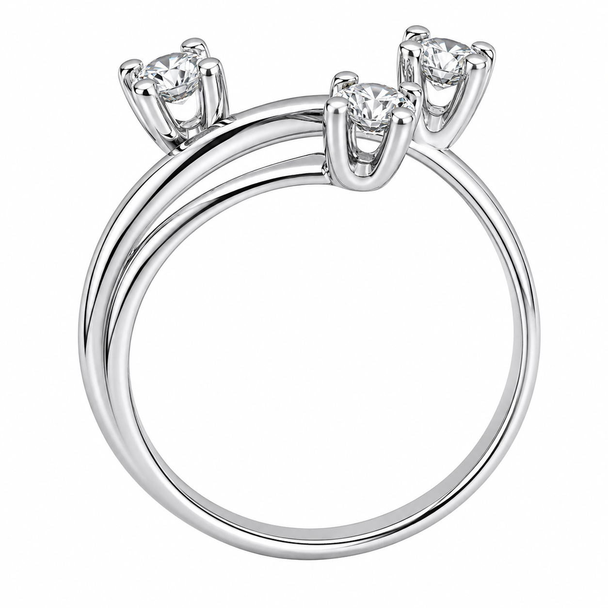 Anello - 18 carati Oro bianco - 0.30ct. tw. Diamante (Naturale) - Made in Italy