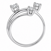 Anello - 18 carati Oro bianco - 0.30ct. tw. Diamante (Naturale) - Made in Italy