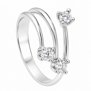 Anello - 18 carati Oro bianco - 0.30ct. tw. Diamante (Naturale) - Made in Italy