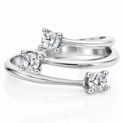 Anello - 18 carati Oro bianco - 0.30ct. tw. Diamante (Naturale) - Made in Italy