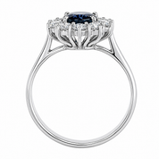 Anello - 18 carati Oro bianco - 1.90ct. tw. Zaffiro - Diamante - Handmade - Made in Italy