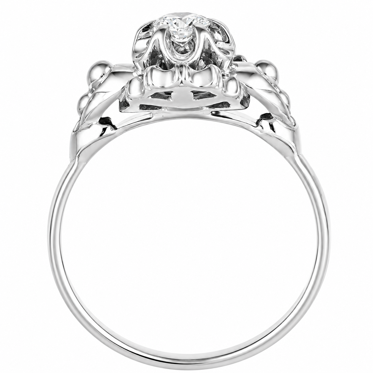 Anello - 18 carati Oro bianco - 0.18ct. tw. Diamante (Naturale) - Made in Italy - Handmade