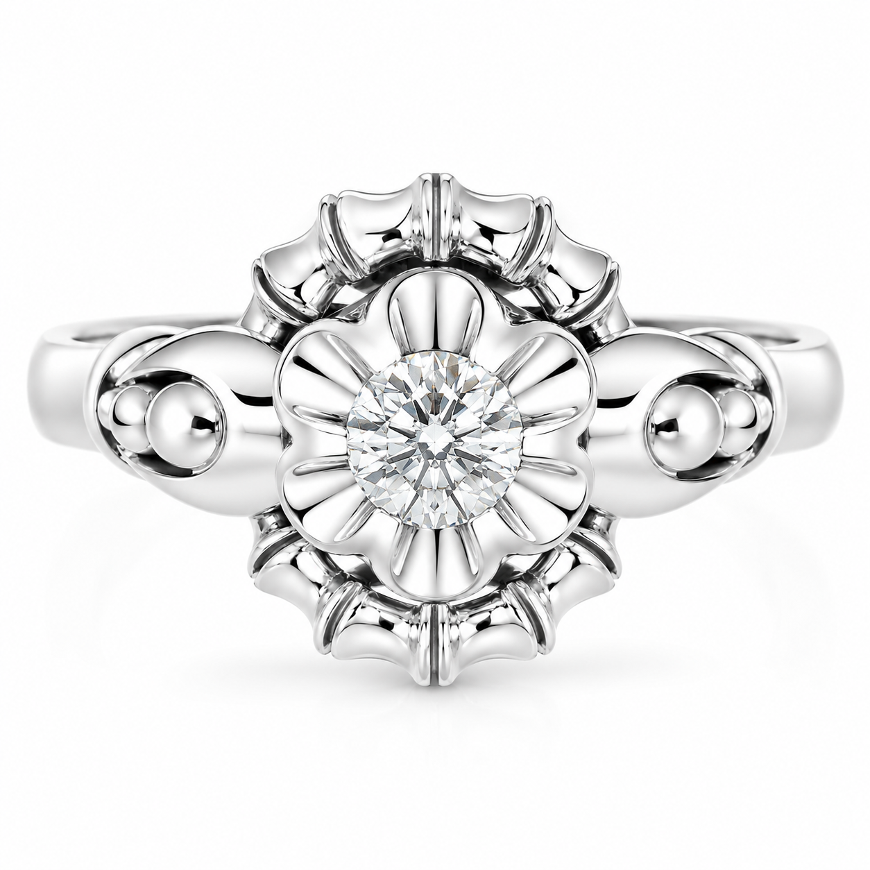 Anello - 18 carati Oro bianco - 0.18ct. tw. Diamante (Naturale) - Made in Italy - Handmade