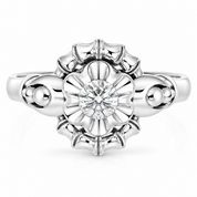 Anello - 18 carati Oro bianco - 0.18ct. tw. Diamante (Naturale) - Made in Italy - Handmade