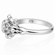 Anello - 18 carati Oro bianco - 0.18ct. tw. Diamante (Naturale) - Made in Italy - Handmade