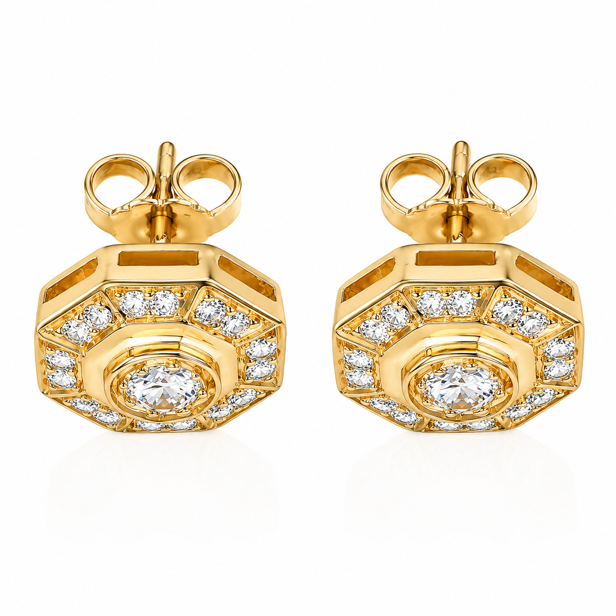 Orecchini - 18 carati Oro giallo - 0.88ct. tw. Diamante (Naturale) - Made in Italy - Handmade