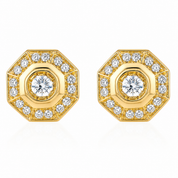 Orecchini - 18 carati Oro giallo - 0.88ct. tw. Diamante (Naturale) - Made in Italy - Handmade