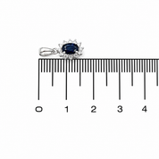 Ciondolo - 18 carati Oro bianco - 0.68ct. tw. Zaffiro - Diamante