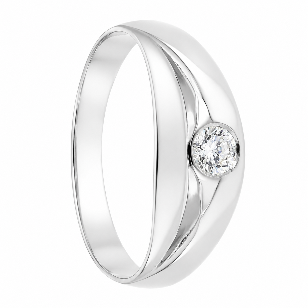 Anello - 18 carati Oro bianco - 0.23ct. tw. Diamante (Naturale) - Made in Italy - Handmade