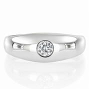 Anello - 18 carati Oro bianco - 0.23ct. tw. Diamante (Naturale) - Made in Italy - Handmade