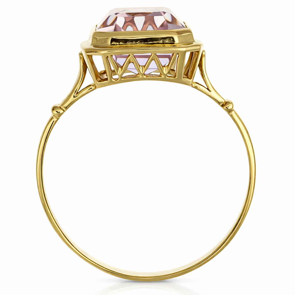 Anello - 18 carati Oro giallo - 3.70ct. tw. Quarzo