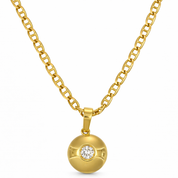 Collana con ciondolo - 18 carati Oro giallo - 0.14ct. tw. Diamante (Naturale)