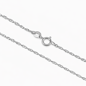 Collana con ciondolo - 18 carati Oro bianco - 0.01ct. tw. Onice - Diamante