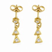 Orecchini - 18 carati Oro giallo - 0.18ct. tw. Diamante (Naturale)