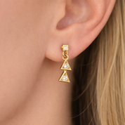 Orecchini - 18 carati Oro giallo - 0.18ct. tw. Diamante (Naturale)