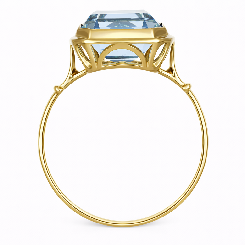 Anello - 18 carati Oro giallo - 5.00ct. tw. Topazio