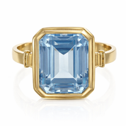 Anello - 18 carati Oro giallo - 5.00ct. tw. Topazio