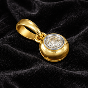 Ciondolo - 18 carati Oro giallo, Oro bianco - 0.18ct. tw. Diamante (Naturale)