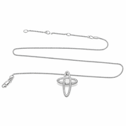 Collana con ciondolo - 18 carati Oro bianco - 0.54ct. tw. Diamante (Naturale) - Made in Italy - Handmade