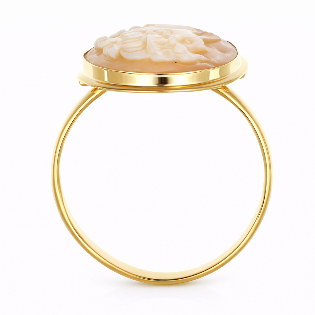 Anello - 18 carati Oro giallo - Cammeo