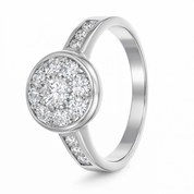 Anello - 18 carati Oro bianco - 0.73ct. tw. Diamante (Naturale)