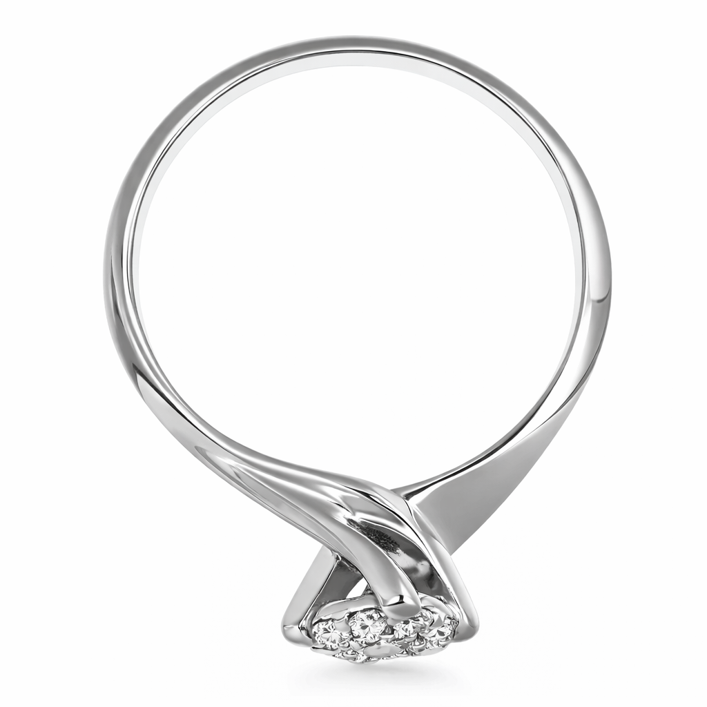 Anello - 18 carati Oro bianco - 0.24ct. tw. Diamante (Naturale)