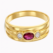 Anello da donna in oro giallo 18 carati