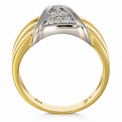 Anello da donna in oro bianco e oro giallo 18 carati