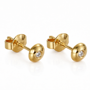 Orecchini da donna in oro giallo 18 carati con diamanti